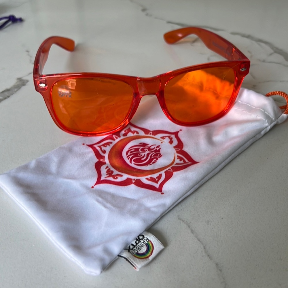 Rainbow OPTX • Translucent Orange • Unisex Sunglasses • Never Worn